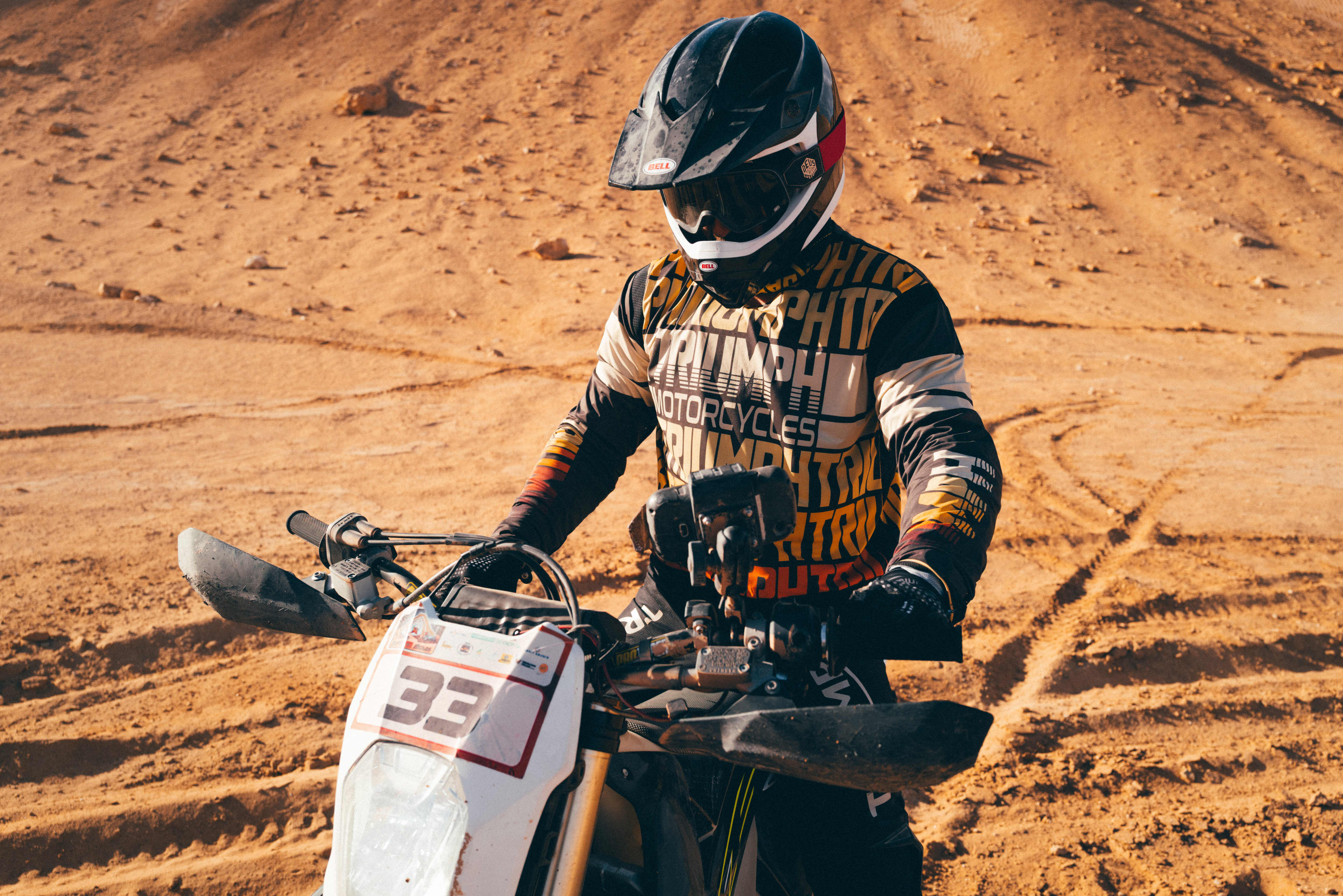 ハイジャパ ロンT Ombre Jersey in Yellow and Brown | Motorcycle Clothing